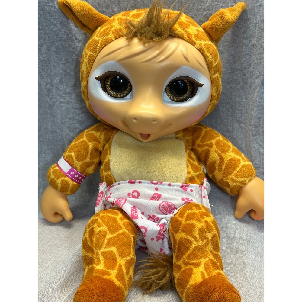 Jakks Pacific Animal Babies Nursery Deluxe Baby Giraffe Plush Interactive Doll